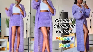 Crochet Duster Cardigan/Kimono/Coverup Tutorial. Mohair Yarn  #crochet #crochettutorial #mohair