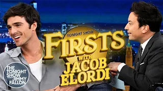 Jacob Elordi Reveals His First Celebrity Crush Was Brad Pitt: Tonight Show Firsts | The Tonight Show