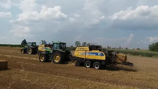 Prasowanie słomy, żniwa 2018 MARKO 2x John 7810