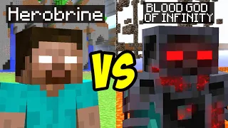 Final battle of Herobrine vs Blood God of Infinity