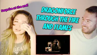 FIRST TIME HEARING DRAGONFORCE!! (THROUGH THE FIRE AND FLAMES) **COUPLE REACTION**