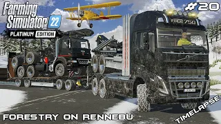 Getting CRASHED TATRA off the MOUNTAIN | Forestry on RENNEBU | FS22 Platinum Edition | Episode 20