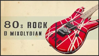 80s Rock Guitar Backing Track - D Mixolydian Jam Track