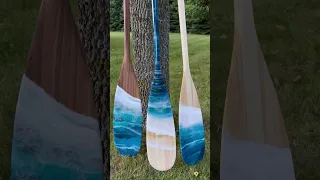 Decorative Canoe Paddles Using Resin!  | Backwood Design Co. #shorts