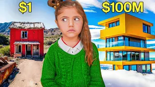 I Survived $1 vs $100,000,000 House!