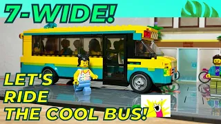 🚌 First ever Lego City School Bus MOC that is 7-studs wide?!