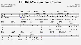 CHORO--Vois Sur Ton Chemin--Dm--:Guitar,Keyboard,Violin,Flute,Oboe,Melodica,Recorder.