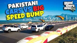 PAKISTANI CARS VS 2000 BIG SPEED BUMPS | GTA 5 PAKISTAN