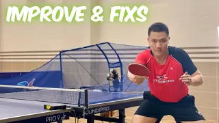 Improve and fix Backhand Topspin technique with Robot | Training at home