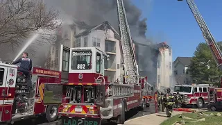 WATCH: Condo building catches fire in Bowie