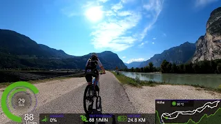 extra long Fat Burning Indoor Cycling Workout South Tyrol Italy Garmin 4K Video