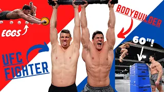 VIRAL Fitness Challenges! UFC FIGHTER VS BODYBUILDER Ft. Houston Jones