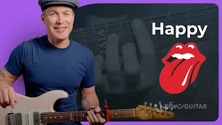 Happy by The Rolling Stones | Rhythm & Slide Guitar Lesson