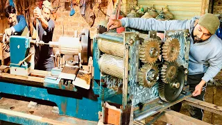 The Most Interesting Process of Making Big Sugarcane Machine on lathe machine .|| Sugarcane Juicer .