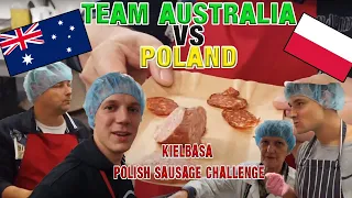 Making Polish Sausage  (Kielbasa) in POLAND