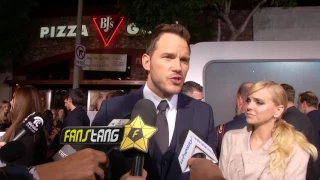 Chris Pratt and Michael Sheen At The Passenger's Premiere