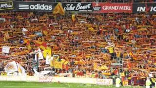 Lens-Brest Les supporters chantent une 2eme fois Les Corons