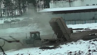 Ореховский льнозавод. Вывоз льнопыли. 04 марта 2019