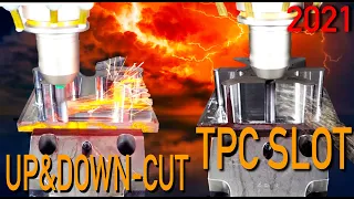 Gegen und Gleichlauf TPC Fräsen vs TPC Slot CNC Fräsen Hermle 5Achs