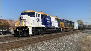 The New CSX 4568 (Operation Lifesaver) Leads CSX B728 In Nappanee, IN! 10-22-22