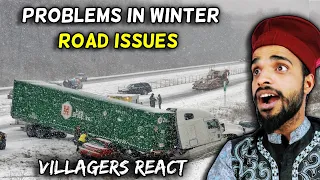 Villagers React To Winter Roads Problems ! Tribal People React To WINTER CAR crash - Snow FAILS ❄