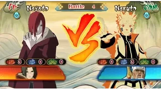 Nagato and Itachi vs Naruto and Killer bee Gameplay HD