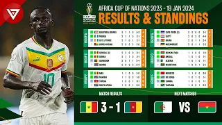 🟢 Senegal vs Cameroon - Africa Cup of Nations 2023 (2024) Standings Table & Results as of Jan 19
