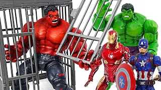 Thanos got Red Hulk out of prison! Marvel Avengers Hulk, Iron Man! Go! | DuDuPopTOY