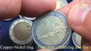 2 Euro Austria Belgium Germany Netherlands Slovakia Spain France - 25 coins
