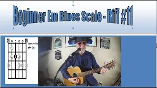 Beginner E minor (Em) Pentatonic Blues Scale - Riff #11 Lesson    #guitarlessons