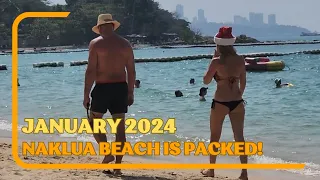 A Packed Naklua Beach - January 2024