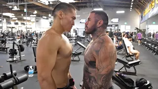 Excited Gym Bro Challenges Savage!