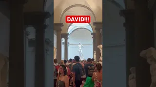 Visiting Michelangelo’s David!! ##shorts #viral #italy #michelangelo #david #art #sculpture