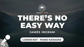 There's No Easy Way - James Ingram (Lower Key - Piano Karaoke)