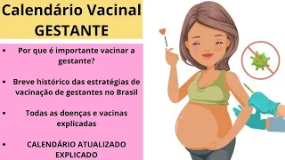 CALENDÁRIO VACINAL DE GESTANTES | AULÃO ATUALIZADO COMPLETO