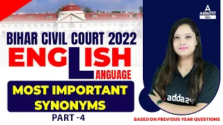 Most important Synonyms | Bihar Civil Court English Classes | Civil Court English Question | #4