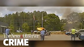 Raleigh police release videos in fatal shooting of Molotov-wielding man outside station