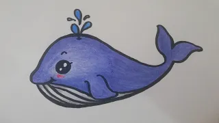 How to Draw a Cute Whale