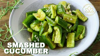 SMASHED Cucumber Salad at Home | Refreshing Side Dish for Any Meal