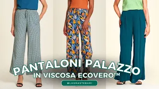 Pantaloni Palazzo in Viscosa Ecovero™ #primaveraestate24