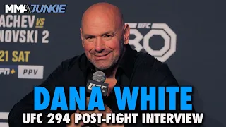 Dana White Reacts to Islam Makhachev's KO of Volkanovski, Talks Khamzat Chimaev's Future | UFC 294