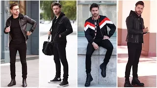 4 EASY OUTFITS FOR MEN (All Black) | Men's Outfit Inspiration Lookbook 2018 | ALEX COSTA