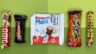 Unpacking delicious sweets ASMR / Kinder, Meller satisfying video
