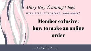 How to place online order in Mary Kay