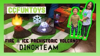 Dinosaur VOLCANO ISLAND | Toy opening | Video for kids | Fire & Ice Volcano | Dino X Team Ccfuntoys