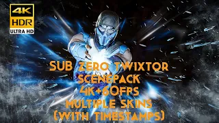 Sub Zero (MK11) Twixtor Scenepack 4K+60FPS+Multiple Skins+Timestamps (Tutorial in description)