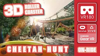 Crazy VR Roller Coaster CHEETAH HUNT VR180 3D | VR onride POV | Busch Gardens Tampa VR360