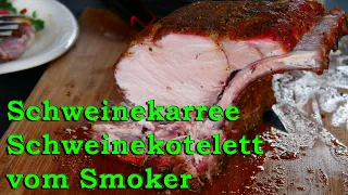 Schweinekarree, Schweinekotelett vom Smoker Y-BBQ