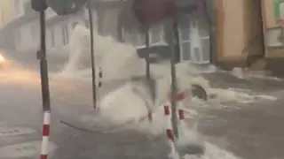 Heftige Überflutung in 57548 Kirchen - Unwetter Katastrophe 31.05.2018