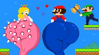 Princess Peach Choosing the IDEAL BUTT vs BUTT Vending Machine Maze | Game Animation